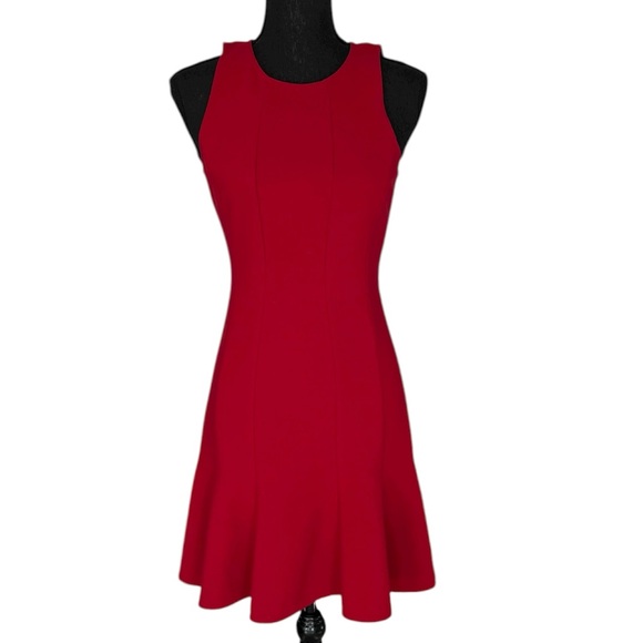 Elegant Red Elizabeth and James Sleeveless Fit and Flare Dress Sz 4